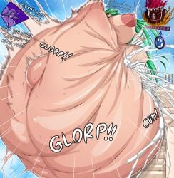 1boy 2girls aomokoka belly big_belly big_breasts breasts breeding cum cum_inside excessive_cum female female_focus giant_breasts gigantic_breasts green_hair huge_belly huge_breasts hyper hyper_belly hyper_cum hyper_cumflation inflation kid_icarus larger_female male massive_belly massive_breasts nintendo palutena pit_(kid_icarus) size_difference smaller_male smile