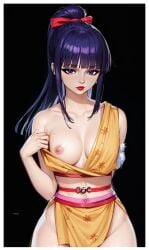 1girls ai ai_generated female female_only flashing_breasts kikunojo one_piece rule_63 waleed_qamar