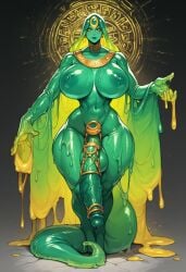 1futa abs ai_generated athletic_futanari big_breasts cock_ring egyptian_necklace enormous_cock fit_futanari futa_only futadiffusion futanari gigantic_cock goddess green_body huge_balls huge_breast huge_cock long_cock mommy slime_girl solo_futa tail thick_thighs voluptuous_futanari wide_hips