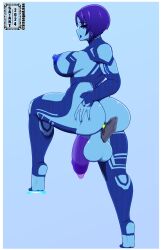 1futa 2024 2d 2d_(artwork) absurd_res anal anal_insertion ass_grab back_view balls big_ass big_balls big_breasts big_butt big_penis blue_body blue_hair blue_skin bob_cut breasts commission condom cortana dildo dildo_in_ass drawn flaccid futa_only futanari halo_(series) high_resolution highres huge_ass huge_cock humanoid humanoid_penis improvised_dildo improvised_sex_toy leg_up legs_up light_skin looking_at_viewer looking_back looking_back_at_viewer nipples nude sideboob smooth_balls smooth_penis solo solo_futa standing strangeazian thick thick_thighs video_games