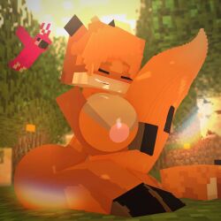 1:1 3d big_ass big_breasts big_butt cuddling cuddling_tail cute cuteskyler fluffy fluffy_tail forest fox fox_ears fox_girl fox_humanoid fox_tail foxy_(cuteskyler) huge_breasts hugging hugging_tail massive_breasts minecraft parrot tagme