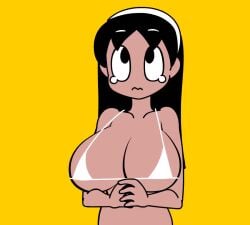 1girls 2024 animated big_breasts bikini bikini_malfunction bikini_top black_eyes black_hair booba booba_(meme) boobs boobs_bigger_than_head breasts_bigger_than_head breasts_expansion broken_bikini closed_mouth dark_skin english english_text expansion female female_only genderswap_(mtf) hair_band hairband heart huge_breasts long_hair looking_up meme micro_bikini minus8 minus8_(character) minus8_(rule63) no_sound open_eyes original rule_63 short_video shorter_than_10_seconds shoulders simple_background solo suprised suprised_expression suprised_eyes suprised_look surprised swimsuit tagme tears text video wardrobe_malfunction white_bikini words yellow_background