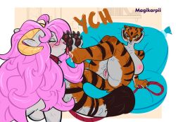 absurd_res anthro character_name dreamworks duo feet female female/female foot_fetish foot_lick foot_on_face foot_play hi_res kung_fu_panda licking magikarpii master_tigress tigress_(disambiguation) tongue ych_(character)