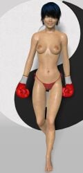 1girls 3d 3d_(artwork) black_hair boxing boxing_gloves cb1964 female female_only gloves original original_character panties red_boxing_gloves red_gloves red_panties solo tagme topless topless_female