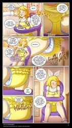 blonde_hair comic_page diaper infantilism kagamine_rin scat sketchmandl vocaloid