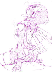 ahe_gao ass blush breasts breasts_out butt_crack clothes female hair juliet_nao_zhang mai_otome male monochrome my-otome nipples pubic_hair saliva sex sketch solo_focus straight sweat thighhighs torn_clothes uncensored zettai_ryouiki