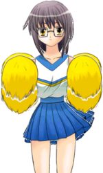 animated buruma cheerleader female female_only human lowres nagato_yuki panties pom_poms sentape solo suzumiya_haruhi_no_yuuutsu transparent_background underwear