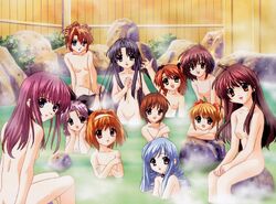 6+girls aria_(sister_princess) bath breasts chikage_(sister_princess) everyone female female_only haruka_(sister_princess) hinako_(sister_princess) kaho_(sister_princess) karen_(sister_princess) mamoru_(sister_princess) multiple_girls nipples nude onsen photoshop red_hair rinrin_(sister_princess) sakuya_(sister_princess) shirayuki_(sister_princess) sister_princess topless yotsuba_(sister_princess)