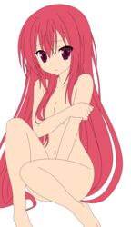 claire_rouge female highres hips legs long_hair navel nude open_mouth photoshop red_hair seirei_tsukai_no_blade_dance thighs vector_trace