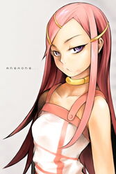 anemone_(eureka_seven) eureka_seven eureka_seven_(series) hair_ornament hairclip pink_hair purple_eyes red_hair solo