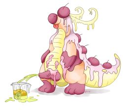 anthro dragonite food fusion lemon lemonade male nelsonnoir peeing penis pokemon pokemon_(species) pokemon_rgby pokemon_xy scalie slurpuff solo tail tongue_out