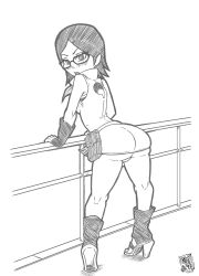 1girls big_ass big_butt boruto:_naruto_next_generations female kenbr_arts kenibrrealm naruto no_panties sarada_uchiha solo tagme