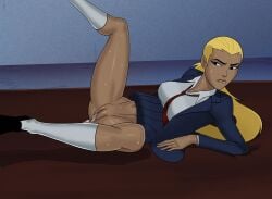 artemis_(dc) artemis_crock biting_lip biting_own_lip cum_in_pussy dc dc_comics partially_clothed something_unlimited sunsetriders7 young_justice