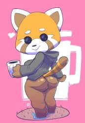 1girls aggressive_retsuko aggretsuko anthro bear female female_only furry panda retsuko sanrio sixsidesofmyhead smooth_skin solo solo_female tagme