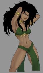 cheshire clothed dc dc_comics harem_outfit jade_nguyen no_panties something_unlimited sunsetriders7 young_justice