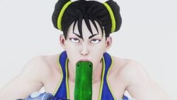 1girls 3d animated asian blowjob blowjob_face brown_eyes brown_hair capcom chun-li cucumber deepthroat dildo double_bun fellatio female female_only kishi light-skinned_female no_sound oral pale-skinned_female seductive_eyes seductive_mouth short_playtime solo street_fighter street_fighter_alpha street_fighter_v sucking tagme throat_fuck throat_training vegetable_dildo video