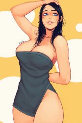 big_breasts breasts female raichiyo33 tagme towel