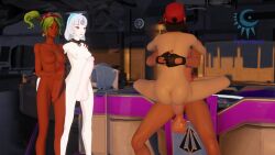 3d fortnite futa_on_female futa_only futanari gentlecat lexa_(fortnite) loserfruit ruby_(fortnite) zoey_(fortnite)