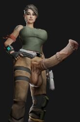 1futa 3d balls big_balls big_penis black_hair blender breasts clothed clothed_futanari clothing dangling_testicles defined_balls dickgirl exotic_penis fortnite fully_clothed fully_clothed_futa futanari guns horsecock horsecock_futanari intersex large_penis looking_at_viewer penis penis_out pistol pistols ramirez_(fortnite) solo_futa tattoo testicles zzzxxxccc