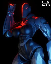1girls 3d 3d_(artwork) b2_super_battle_droid big_boobs blender boobs breasts droid droid_(star_wars) female glowing_eyes metallic_body red_eyes robot robot_girl robot_joints sci-fi solo solo_female solo_focus star_wars
