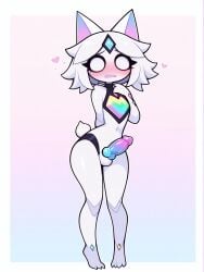 ai_generated chubby chubby_female cute cute_face cute_girl diamond dream fat_ass futa futanari knot little_woman original_character waifu waifu_night white_body