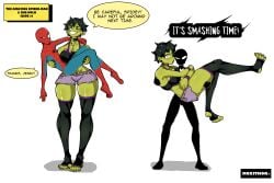 jennifer_walters marvel moxithor muscular_female she-hulk spider-man spider-man_(series)