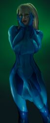 1futa 3d blonde_futa blonde_hair bulge futa_only futanari human human_only light-skinned_futa light_skin looking_at_viewer metroid samus_aran sarah_bryant_(model) solo source_filmmaker stalkek video_game_character video_game_franchise yandere_eyes