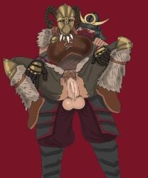 1boy 1girl 2d_(artwork) asian asian_male big_balls big_breasts carrying carrying_partner clothed clothed_female clothed_male clothed_sex commission commissioner_upload curvaceous dark-skinned_female female_penetrated for_honor helmet japanese japanese_male kensei_(for_honor) male/female male_penetrating male_penetrating_female phantomas_(artist) pubic_hair samurai stand_and_carry stand_and_carry_position vaginal vaginal_penetration valkyrie_(for_honor) viking_female voluptuous