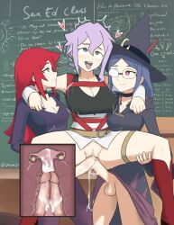 2futas 3girls bottomless chariot_du_nord croix_meridies cum cumming double_penetration double_vaginal futa_on_female futanari little_witch_academia oksandio penetration sex shiny_chariot standing_sex tagme ursula_callistis vaginal_penetration x-ray