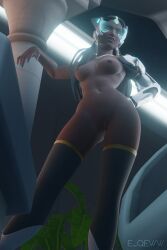 1girls 3d blizzard_entertainment breasts dark-skinned_female dark_skin e_qeww female indian indian_female nipples nude overwatch pussy sasaroo solo symmetra