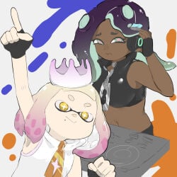marina_(splatoon) naba_sensitive nintendo nintendo_switch not_porn pearl_(splatoon) sfw splatoon splatoon_2