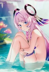 1girls absurd_res absurdres accurate_art_style artist_name beach blue_eyes blush blushing boobs breasts breasts_out citlali_(genshin_impact) completely_naked completely_nude completely_nude_female detailed_background female female_focus female_only full_body genshin_impact hentai hi_res high_quality high_resolution highres holding_legs in_water kairart looking_at_viewer naked naked_female navel nude nude_female patreon patreon_url patreon_username pink_hair purple_hair pussy pussy_juice pussy_peek shy sitting small_breasts solo solo_female solo_focus thighs twitter_username water wet wet_body