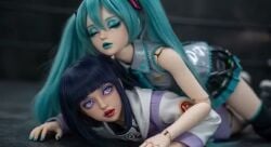 animated doll dollfie_dream hatsune_miku humping hyuuga_hinata moaning sound tagme video yuri