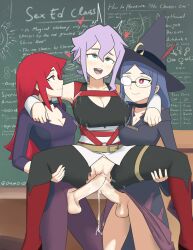 2futas 3girls anal_sex chariot_du_nord croix_meridies cum cumming double_penetration futa_on_female futanari little_witch_academia oksandio penetration precum sex shiny_chariot standing_sex tagme ursula_callistis vaginal_penetration