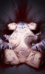 1girl absurdres after_nipple_penetration amputee armless_amputee blood blush breasts bruise clenched_teeth closed_eyes commentary corpse cum_in_nipple cuts decapitation ero_guro feathers guro hand_on_another's_neck headless hetero highres holding holding_knife injury knife large_breasts legless_amputee looking_at_viewer medium_hair mole nipples nude open_mouth penis pink_hair pointy_ears pussy quadruple_amputee raised_inner_eyebrows remielle_dan solo_focus spread_legs strangling tearing_up teeth tsugumi_no_kyo uncensored untranslatable_commentary variant_set zenless_zone_zero