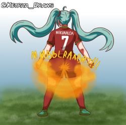 cyan_hair fart fart_cloud fart_fetish farting farts hatsune_miku ketrita portugal soccer_uniform twitter_username vocaloid
