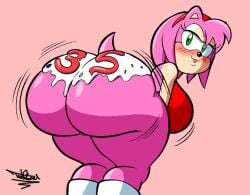 1girls amy_rose anthro ass ass_focus bent_over big_ass big_breasts bottom_heavy breasts bubble_butt busty fat_ass female female_only furry furry_only huge_ass icing large_ass large_breasts looking_at_viewer looking_back massive_ass no_panties rear_view solo sonic_(series) sonic_the_hedgehog_(series) tail tansau thick_ass thick_thighs thunder_thighs wide_hips