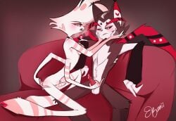 angel_dust_(hazbin_hotel) gay gay_sex hazbin_hotel husk_(hazbin_hotel)