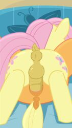 anus applejack_(mlp) back_view donut_anus fluttershy_(mlp) futanari horsecock my_little_pony penetration tagme video