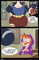 2022 2girls ameizing_lewds ass barbara_gordon batgirl big_ass big_breasts big_butt blush bouncing_breasts breast_awe breast_focus breast_size_difference breast_sucking_envy breasts breasts_jiggling cartoon_network cleavage comic curvy_body curvy_milf dc dc_comics dc_super_hero_girls dialogue faceless_character faceless_female female female_only front_view green_eyes hourglass_figure huge_ass huge_breasts human hyper_breasts jacket kara_danvers kara_zor-el kryptonian large_breasts multiple_girls orange_hair seductive speech_bubble standing supergirl text thick_thighs warner_brothers wide_hips young_woman yuri2022