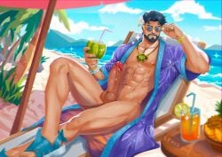 beach doctor_strange doctor_strange_(marvel_rivals) doctor_strange_(series) erection hard_on male_only stephen_strange tevis_art