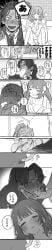 1boy1girl 2025 black_and_white blushing blushing_female blushing_male blushing_profusely body_blush breath_cloud catherine_(limbus_company) censoring_self cleavage clothed_male_partially_nude_female comic convenient_censoring cute dark-skinned_male female_masturbation finger_sucking flustered flustered_male half_naked_female heathcliff_(limbus_company) hetero inviting japanese_text kneeling kneeling_on_floor limbus_company long_hair_male long_haired_male masturbating_female masturbation mature_female mature_male no_visible_genitalia project_moon romantic_couple scars_all_over straight sweat sweatdrop sweating tama_launcher translation_request walking_in_on