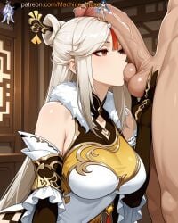 1boy 1girl 1girls adult adult_female ai_generated balls ballsack bare_shoulders big_breasts big_penis boobs breasts bust busty busty_female busty_girl chinese chinese_clothes chinese_female clothes clothing cock detached_sleeves dick dress elbow_gloves erected_penis erection female genshin_impact girl gloves grey_hair hair_ornament hair_pin hoyoverse huge_cock large_breasts large_cock large_dick large_penis licking_balls liyue_girls long_penis machine_muse male mature mature_body mature_female mihoyo ningguang_(genshin_impact) pelvic_curtain penis penis_awe penis_on_face penis_on_head penis_worship platinum_blonde_hair precum precum_drip red_hair sexy sexy_body sleeveless sleeves solo_focus streaked_hair sucking_balls testicles tits uncensored veiny_penis watermark white_hair