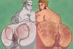 2boys ass ass_focus bara big_ass big_butt bite_mark bite_marks bubble_ass bubble_butt butt dat_ass dat_butt fat_ass fat_butt gay huge_ass huge_butt large_ass large_butt male male_only muscular muscular_male round_ass round_butt showing_ass spank_marks thick_ass thick_butt vvulfbara