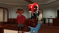 big_ass big_ass_(female) big_ass_cheeks big_booty big_booty_(female) big_booty_cheeks big_butt big_butt_(female) big_butt_cheeks blushing_female bubble_ass bubble_ass_(female) bubble_booty bubble_booty_(female) bubble_butt bubble_butt_(female) ebony ebony_couple ebony_female kaibernation kenneth_blake moxanne_ramona no_panties ocs original_characters ripped_pants splatoon splatoon_ocs