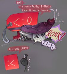1female 1nonbinary :< accident battle_for_dream_island bfb bfdi bfdia clenched_teeth dialogue eek english_text female huge_cock hyper_genitalia hyper_penis lube naily_(bfdi) nonbinary object_show object_show_community object_shows onomatopoeia osc penis price_tag_(bfdi) pussy_juice pussy_juice_drip saliva saliva_trail sex_from_behind sex_toy strap-on strapon text tpot
