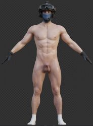 call_of_duty ckang2021 ctsfo erection gay gloves helmet male male_only mask masked mil-sim military modern_warfare muscles muscular muscular_male nude penis socks soldier tactical tactical_gear