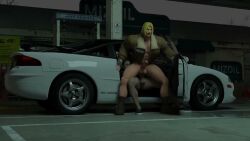 anal anal_sex animated bara big_penis blonde_hair boner car cock dick erect_while_penetrated erection gay king_of_fighters leogreystoneva male male_only moaning muscular muscular_male penis riding sound sound_edit tagme terry_bogard video volt10000