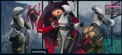! 1boy 1girls 2024 artificer_(risk_of_rain) ass black_body black_skin bloodshot_eyes blush breasts doggy_style female gameplay_mechanics hi_res horns imp imp_(risk_of_rain) male male/female questionable_consent red_body red_skin ripped_clothing risk_of_rain risk_of_rain_2 scarecrow42300 sex sideboob waving