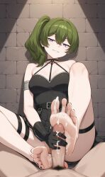 ai_generated cum cum_on_feet cumshot dungeon feet foot_fetish frieren_beyond_journey's_end handjob kaifuk milking nail_polish soles sousou_no_frieren ubel_(sousou_no_frieren)
